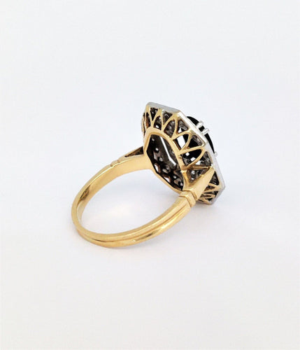 Bague 50 Bague octogonale saphir et diamants 58 Facettes 1-866/7