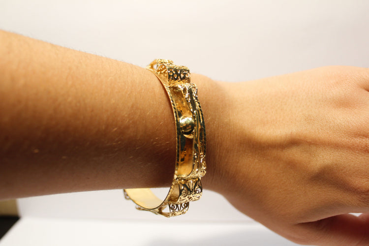Bracelet Bracelet Or jaune décor ajouré 58 Facettes 11185