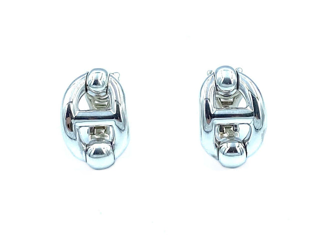 Boucles d'oreilles Hermès. Collection Chaîne d’ancre, boucles d’oreilles argent 58 Facettes