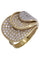 Bague 54 BAGUE PÉTALES DIAMANTÉES OR JAUNE 58 Facettes 78141