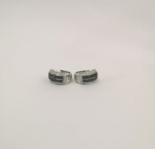 Boucles d'oreilles Boucles d'oreilles créoles Or blanc Diamants 58 Facettes LT 6360