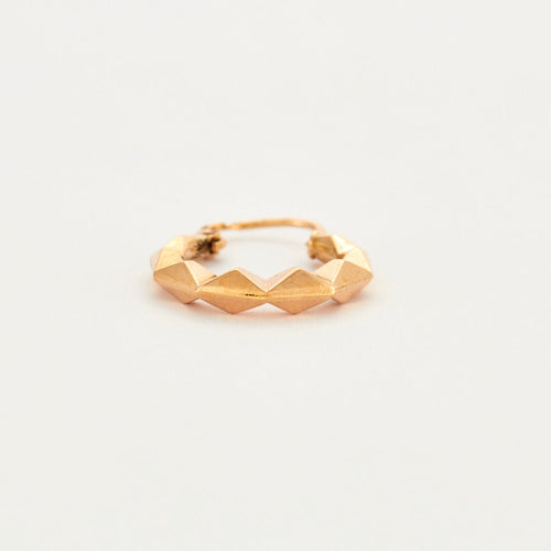 Boucles d'oreilles Petites créoles or rose 58 Facettes