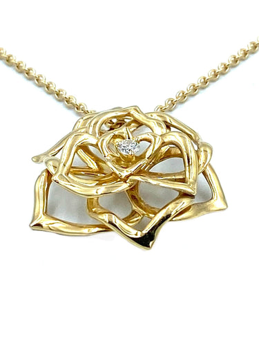 Pendentif Pendentif Piaget « Rose » or et diamant 58 Facettes