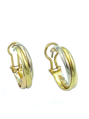 Boucles d'oreilles CARTIER - Paire de Boucles d’Oreilles Trinity 3 ors 58 Facettes