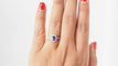 Bague 51 Bague, saphir ceylan, diamants 58 Facettes 32076