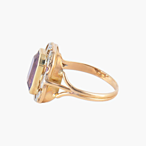 Bague 52 Bague Pierre mauve 58 Facettes
