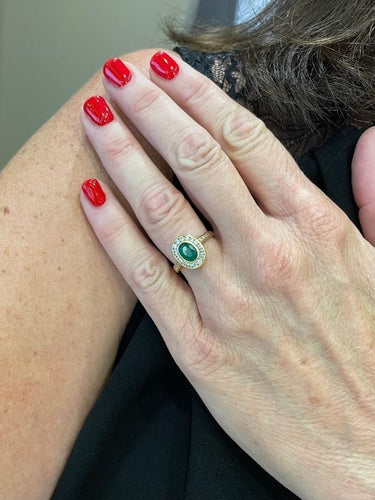 Bague 54 MARQUISE MODERNE ÉMERAUDE ET DIAMANTS 58 Facettes 054761