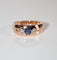 Bague 56 Bague Bandeau Or Rose Saphir Et Diamants 58 Facettes 552