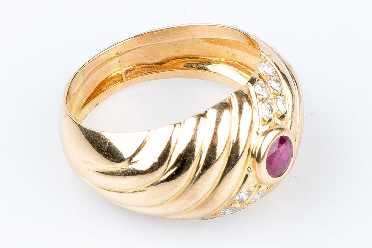 Bague Bague diamant rubis en or massif 58 Facettes 111.212778-65