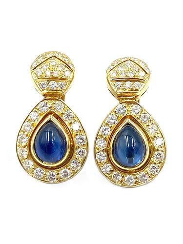 Boucles d'oreilles ADLER - boucles d’oreilles or jaune, saphirs et diamants 58 Facettes