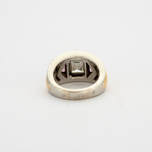 Bague 53 RENE BOIVIN - Bague Diamant Saphirs roses 58 Facettes