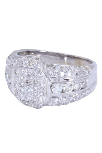 Bague 55 CHEVALIÈRE DIAMANTS 58 Facettes 075741