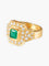 Bague Bague Or Jaune Emeraude Et Pavage De Diamants 58 Facettes HS19943