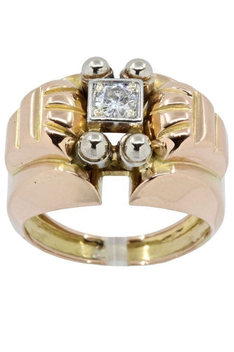 Bague SOLITAIRE DIAMANT ANNÉES 50' 58 Facettes 039221