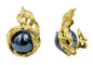 Boucles d'oreilles GILBERT ALBERT. Paire de boucles d’oreilles or jaune et perles interchangeables 58 Facettes
