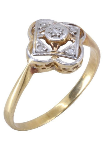 Bague 48 BAGUE DIAMANTS ART NOUVEAU 58 Facettes 071661
