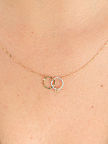 Collier COLLIER « TOI & MOI » OR JAUNE 58 Facettes CO1168