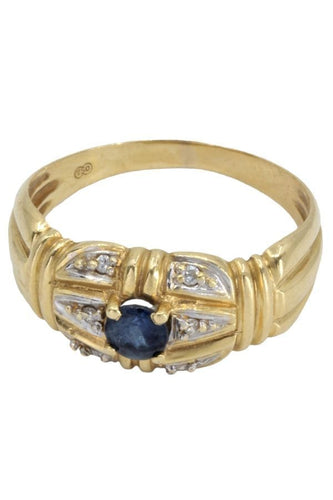 Bague 54 BAGUE MODERNE SAPHIR ET DIAMANTS 58 Facettes 054831