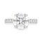 Bague Solitaire en or gris, diamant 58 Facettes