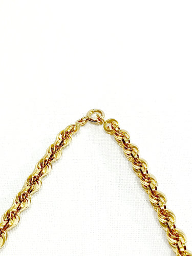 Collier Collier Or Rose Maille Corde 58 Facettes 3124/1