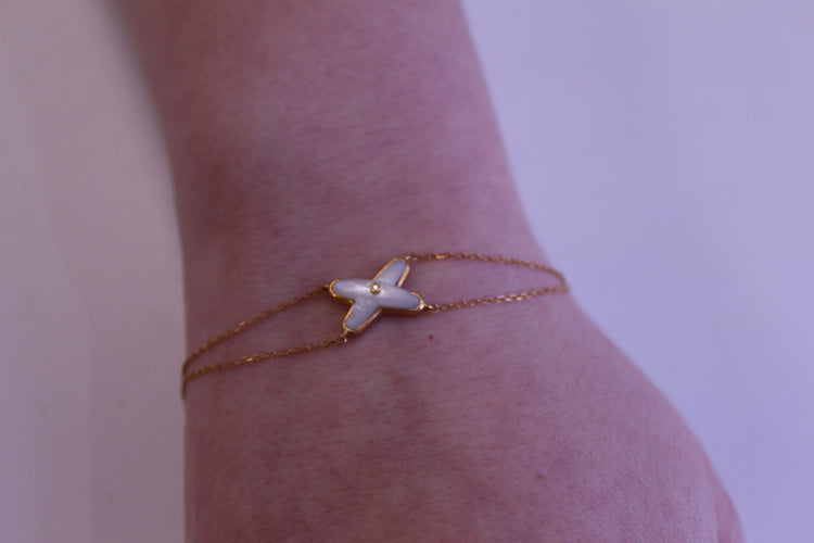 Bracelet CHAUMET - Bracelet Liens Or rose Diamant Nacre 58 Facettes 082933