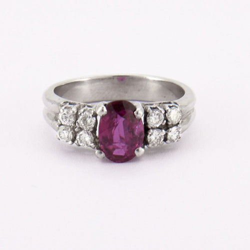 Bague 51 Bague rubis, diamants 58 Facettes