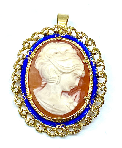 Broche Broche pendentif camée profil de femme 58 Facettes AB197
