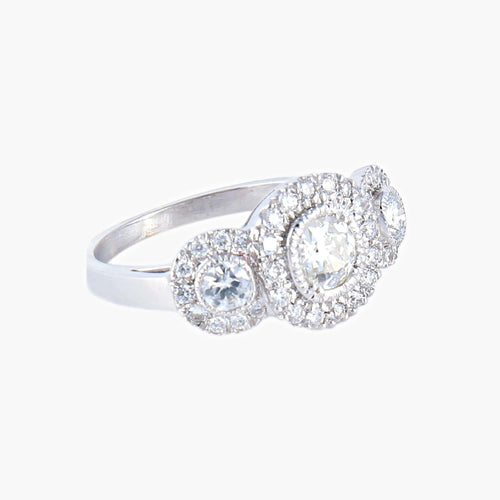 Bague 53 Bague Trilogie Diamants 58 Facettes