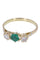 Bague 54 Bague Jarretière Or jaune Emeraude Diamant 58 Facettes 078201