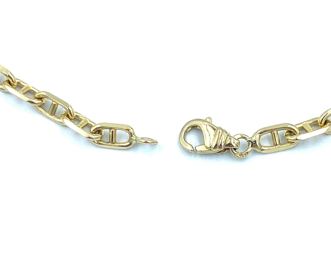 Collier Collier or jaune maille forçat limée 58 Facettes