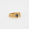 Bague 57 Bague or jaune saphir 58 Facettes 3229