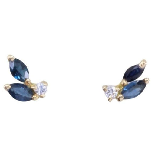 Boucles d'oreilles Boucles d'oreilles or jaune, saphirs et diamants 58 Facettes 080301