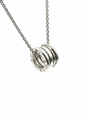 Collier BVLGARI. Collier B Zero1 or blanc 18K 58 Facettes