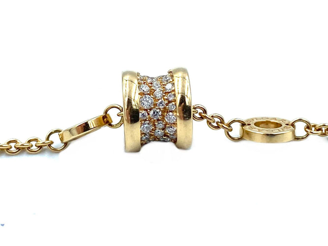 Collier BVLGARI. Collection Bzero 1, bracelet or rose et diamants 58 Facettes