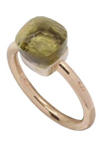 Bague 55 BAGUE POMELLATO NUDO QUARTZ CITRON PM 58 Facettes 080551