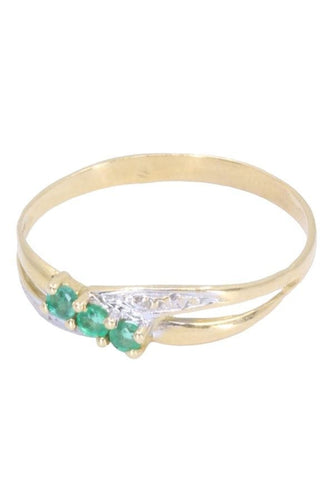 Bague BAGUE MODERNE ÉMERAUDES 58 Facettes 072651