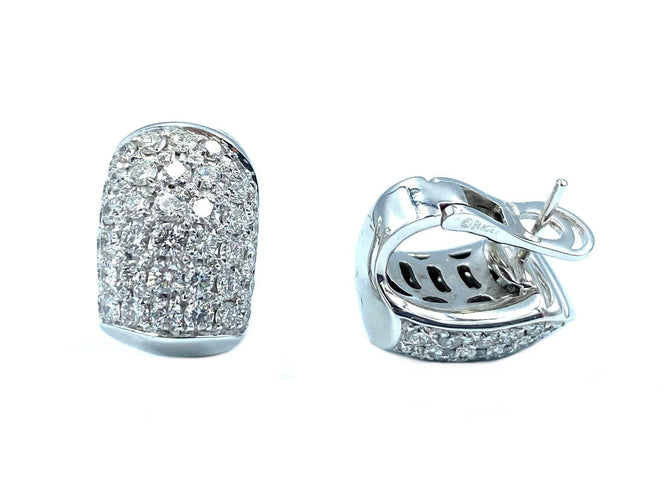 Boucles d'oreilles PIAGET - Boucles d’oreilles or blanc et diamants 58 Facettes