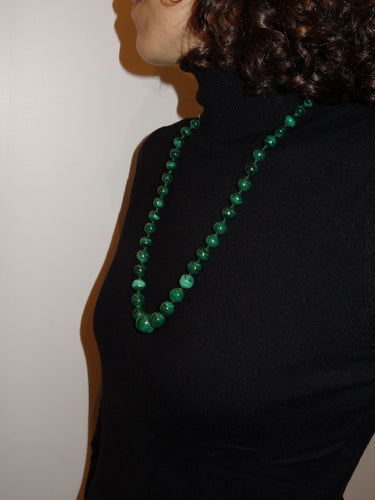 Collier Collier en malachite en chute 58 Facettes