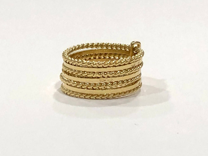 Bague Bague semainier en or jaune 58 Facettes
