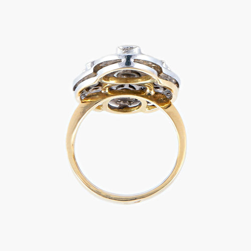 Bague 51 Bague style Art Déco Diamants 58 Facettes