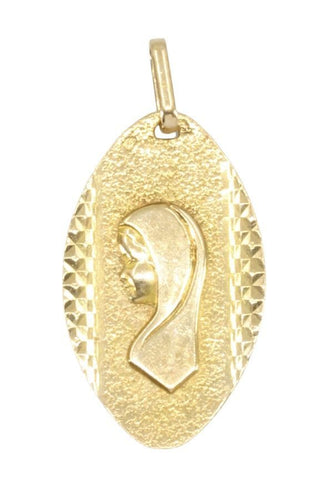 Pendentif MÉDAILLE VIERGE ANCIENNE 58 Facettes 050061