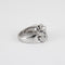 Bague 54 Bague en or blanc, maillons gourmettes, diamants 58 Facettes