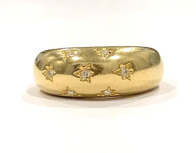 Bague 56 Bague constellation en Or jaune & diamants 58 Facettes
