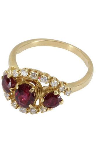 Bague BAGUE MODERNE RUBIS ET DIAMANTS 58 Facettes 051551