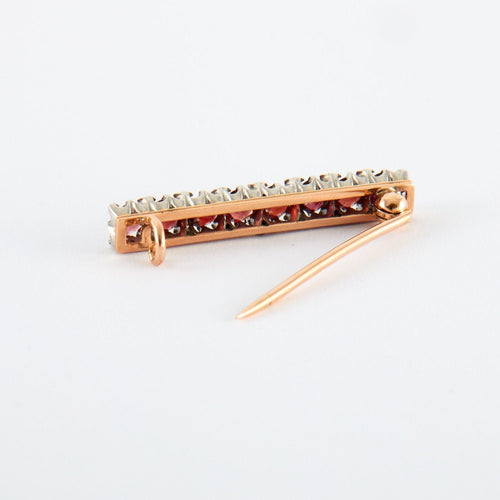 Broche Broche Barrette Or Rose Grenats 58 Facettes