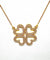 Collier Collier trèfle à 4 cœurs en or jaune 18 carats et diamants 58 Facettes