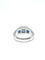 Bague Chevalière or blanc diamant 0,92 carat saphirs synthétiques 58 Facettes