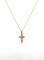 Collier chaine et pendentif croix en or jaune et diamants 58 Facettes