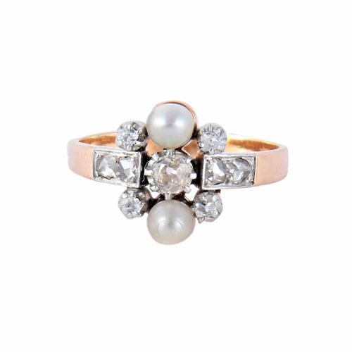 Bague 52 Bague Perles Diamants 58 Facettes