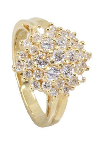 Bague BAGUE MODERNE PAVAGE DIAMANTS 58 Facettes 058891